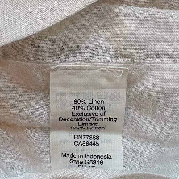 J.Crew White Embroidered 100% Linen Dress | Size 0 | NWT Vacation Boho Resort - Picture 8 of 10